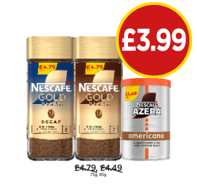 Nescafe Gold, Decaf, Azera Americano - Now Only £3.99 at Budgens