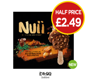 Nuii Ice Cream - Now Only Half Price £2.49 at Budgens