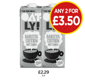 Oatly Barista Edition - Any 2 for £3.50 at Budgens