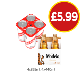 Red Stripe, Modelo - Now Only £5.99 at Budgens