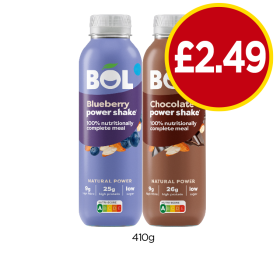 BOL Power Shake Blueberry, Chocolate - Now Only £2.49 at Budgens