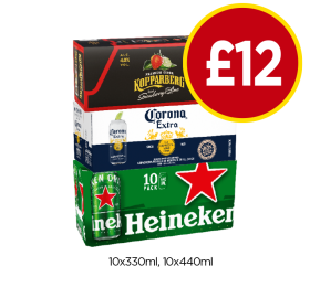 Kopparberg Strawberry & Lime, Corona, Heineken - Now Only £12 at Budgens