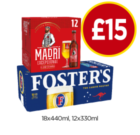 Madri, Fosters - Now Only £15 at Budgens
