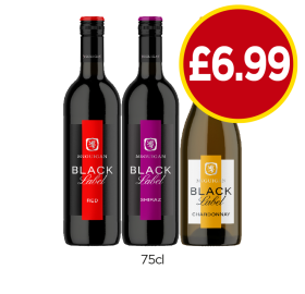 McGuigan Black Label Red, Shiraz, Chardonnay - Now Only £6.99 at Budgens