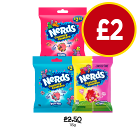 Nerds Gummy Fruits, Berries, Cherry Lemonade Bliss - Now Only £2 at Budgens
