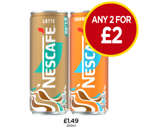 Nescafe Latte, Caramel - Any 2 for £2 at Budgens