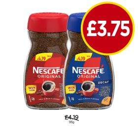 Nescafe Original, Decaf - Now Only £3.75 at Budgens