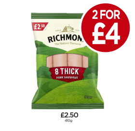 Richmond Sausages - Any 2 for £4 at Budgens