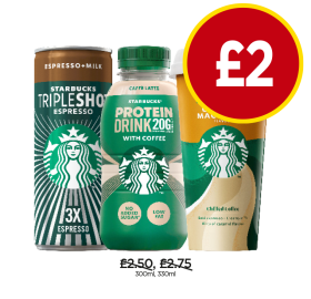 Starbucks Tripleshot, Protein Drink, Caramel Macchiato - Now Only £2 at Budgens