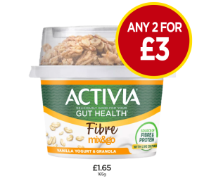 Activia Fibre - Any 2 for £3 at Budgens