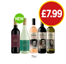 All Good Things Shiraz, Sauvignon Blanc, 19 Crimes Revolutionary Rose, Red, Chard - Now Only £7.99 at Budgens