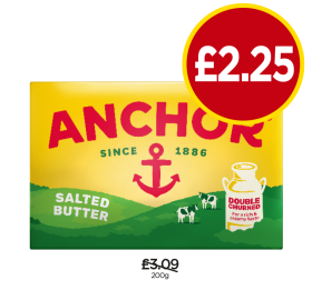 Anchor Salted Butter - Now Only £2.25 at Budgens