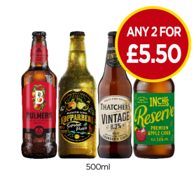 Bulmers, Kopparberg Summer Punch, Thatchers Vintages, Inch's Reserve - Any 2 for £5.50 at Budgens