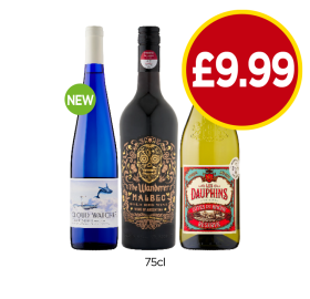 Cloud Watcher, The Wanderer Malbec, Les Dauphins Cotes Du Rhone - Now Only £9.99 at Budgens