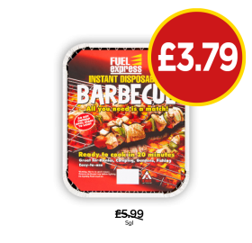 Fuel Express Instant Disposable Barbecue - Now Only £3.79 at Budgens