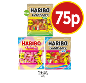 Haribo Goldbears, Rhubarb & Custards, Goldbears - Now Only 75p at Budgens