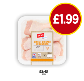 Jack's British Chicken Drumsticks - Now Only £1.99 at Budgens