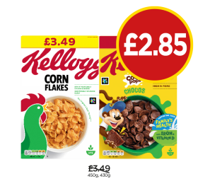 Kellogg's Corn Flakes, Coco Pops Chocos - Now Only £2.85 at Budgens