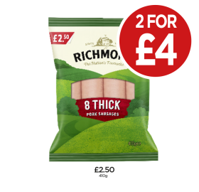 Richmond Sausages - Any 2 for £4 at Budgens