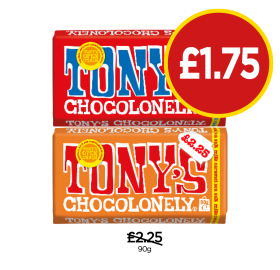 Tony's Chocolonely Milk, Sea Salted Caramel - Now Only £1.75 at Budgens