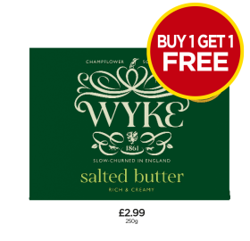 Wyke Salted Butter - Buy 1 Get 1 FREE at Budgens