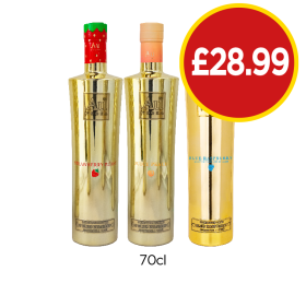 Au Vodka Strawberry, Peach, Blue Raspberry - Now Only £28.99 at Budgens