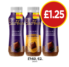 Cadbury Chocolate Milkshake, Caramel - Now Only £1.25 at Budgens