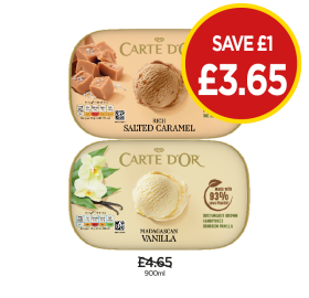 Carte D'Or Salted Caramel, Vanilla - Now Only £3.65 at Budgens