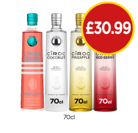 Ciroc Strawberry Limonade, Coconut, Pineapple, Red Berry - Now Only £30.99 at Budgens