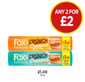 Fox's Crunch Creams Golden, Salted Caramel - Any 2 for £2 at Budgens