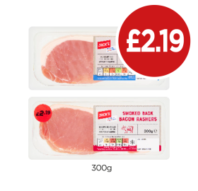 Jack's Back Bacon Rashers Unsmoked, Smoked - Now Only £2.19 at Budgens