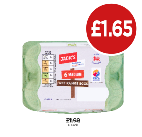 Jack's Medium Eggs - Now Only £1.65 at Budgens