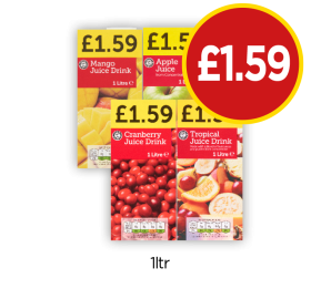 Juice Drink Mango, Apple, Cranberry, Tropical - Now Only £1.59 at Budgens