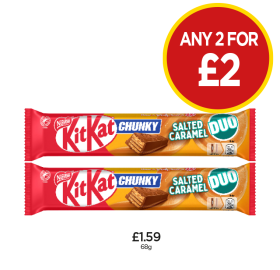 Kit Kat Chunky Salted Caramel Duo - Any 2 for £2 at Budgens