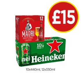 Madri, Heineken - Now Only £15 at Budgens