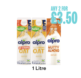 Alpro Creamy Oat, No Sugars, Nutty Almond - Any 2 for £3.50 at Budgens