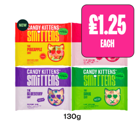 Candy Kittens Smittens Pineapple, Strawberry, Blueberry, Sour - Now Only £1.25 at Budgens
