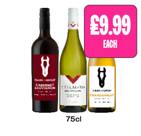 Dark Horse Cabernet Sauvignon, Chardonnay, Villa Maria - Now Only £9.99 at Budgens