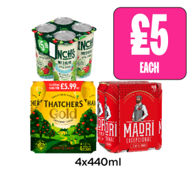 Inch's, Thatchers Gold, Madri - Now Only £5 at Budgens