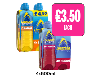 Lucozade Orange, Raspberry - Now Only £3.50 at Budgens