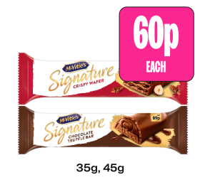 McVities Signature Crispy Wafer, Chocolate Truffle Bar - Now Only 60p at Budgens