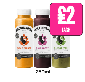 Mockingbird Raw Defence, Boost, Greens - Now Only £2 at Budgens