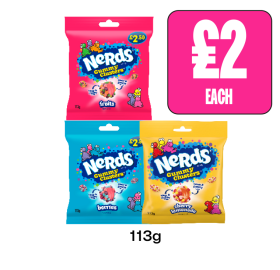 Nerds Gummy Clusters Fruits, Berries, Cherry Lemonade - Now Only £2 at Budgens