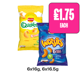 Quavers, Wotsits - Now Only £1.75 at Budgens