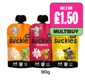 The Collective Suckies Mango & Peach, Strawberries, Banana - Any 2 for £1.50 at Budgens