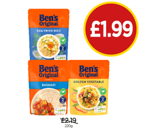 Ben's Egg Fried Rice, Basmati, Golden Vegetable - Now Only £1.99 at Budgens