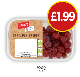Jack's Seedless Grapes - Now Only £1.99 at Budgens