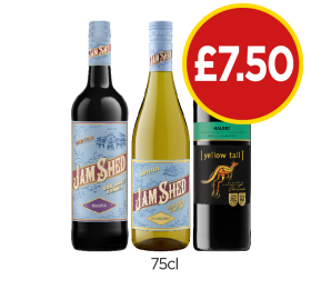 Jam Shed Malbec, Chardonnay, Yellow Tail - Now Only £7.50 at Budgens