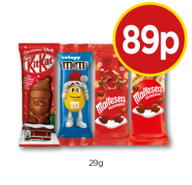 KitKat Christmas, Crispy M&M's, Malteser Reindeer - Now Only 89p at Budgens
