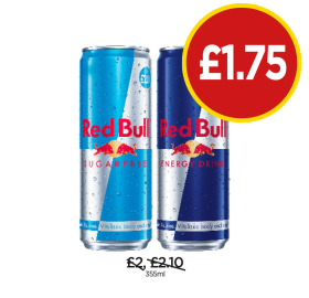 Red Bull, Sugarfree - Now Only £1.75 at Budgens
